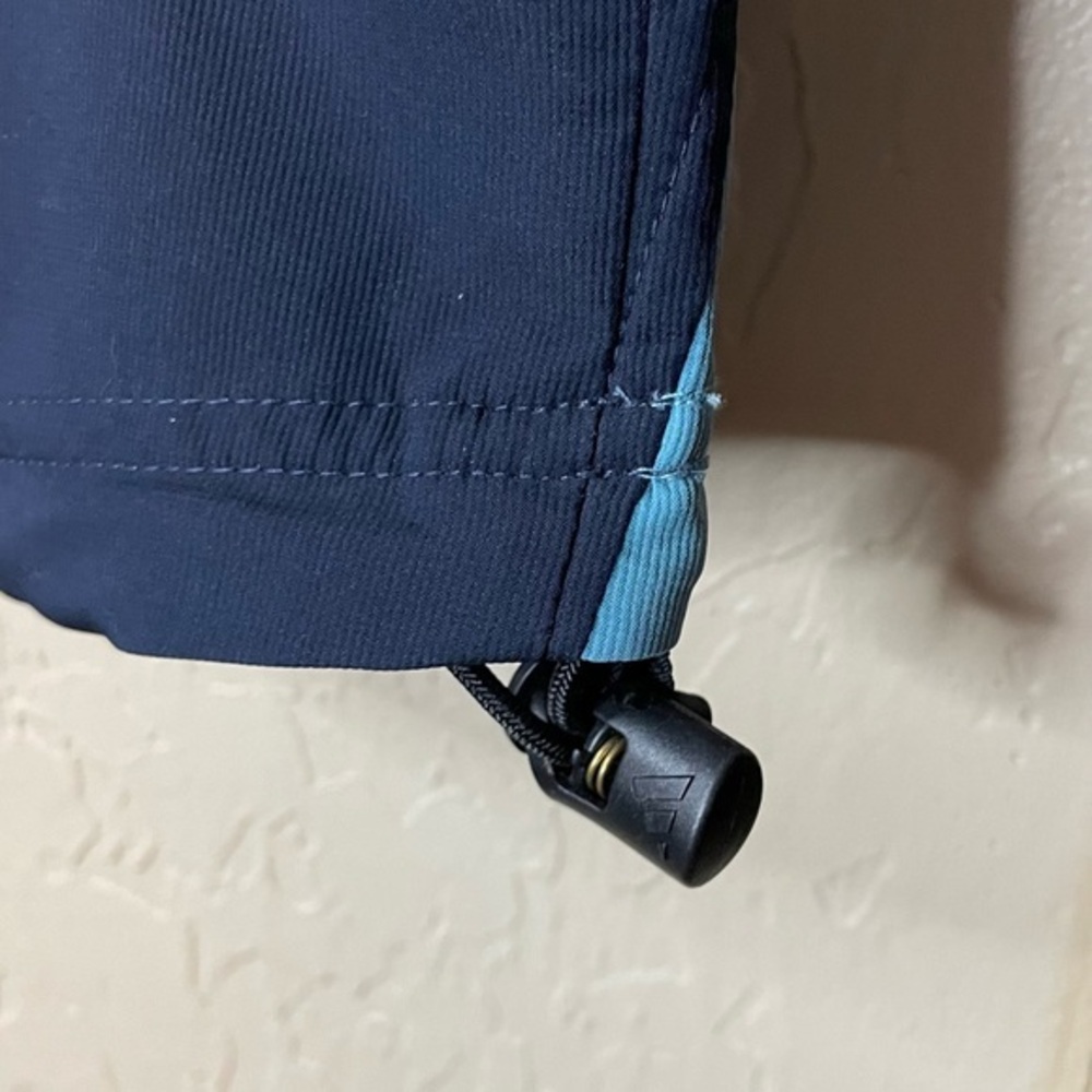 Adidas Climaproof Wind Light Blue Navy Quarter Zip Pullover Windbreaker Medium - Picture 5 of 10